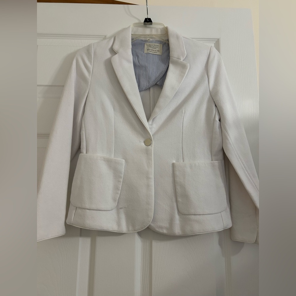 Zara White Blazer Structured Suit Jacket - Picture 1 of 3